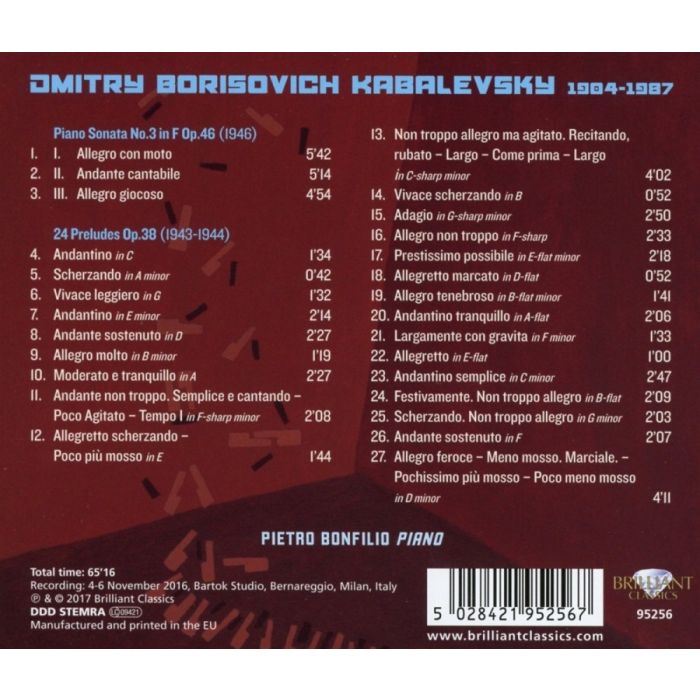 Kabalevsky: Piano Sonata No. 3; 24 Preludes - slide-1
