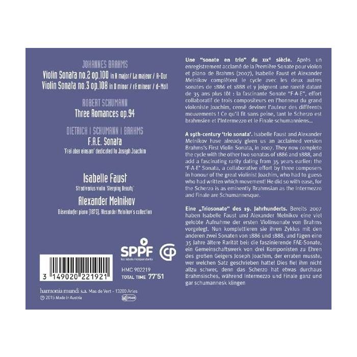 Brahms: Violin Sonatas; Schumann: 3 Romances - slide-1