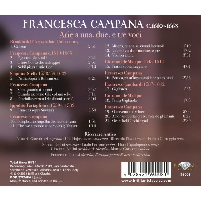 Campana: Arie a una, due e tre voci - slide-1