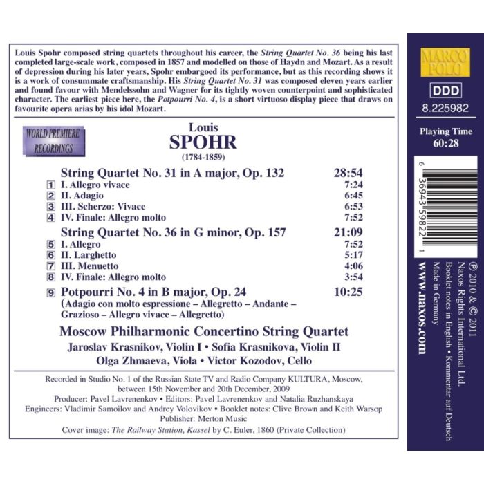 Spohr: String Quartets Vol. 14 - Nos. 31 and 36 - slide-1