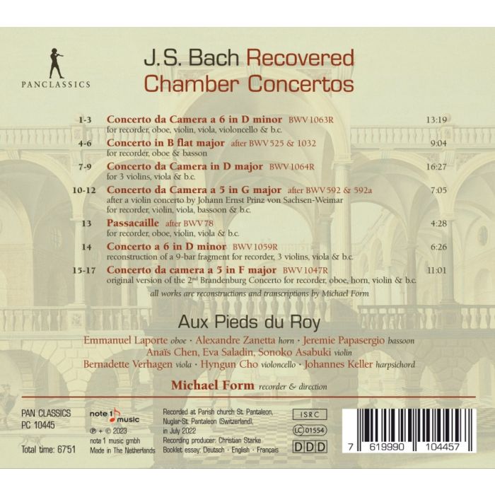 Bach: Recovered Chamber Concertos - slide-1