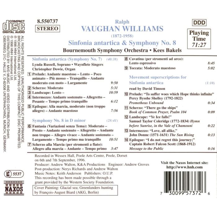 Vaughn Williams: Symphonies Nos. 7 and 8 - slide-1