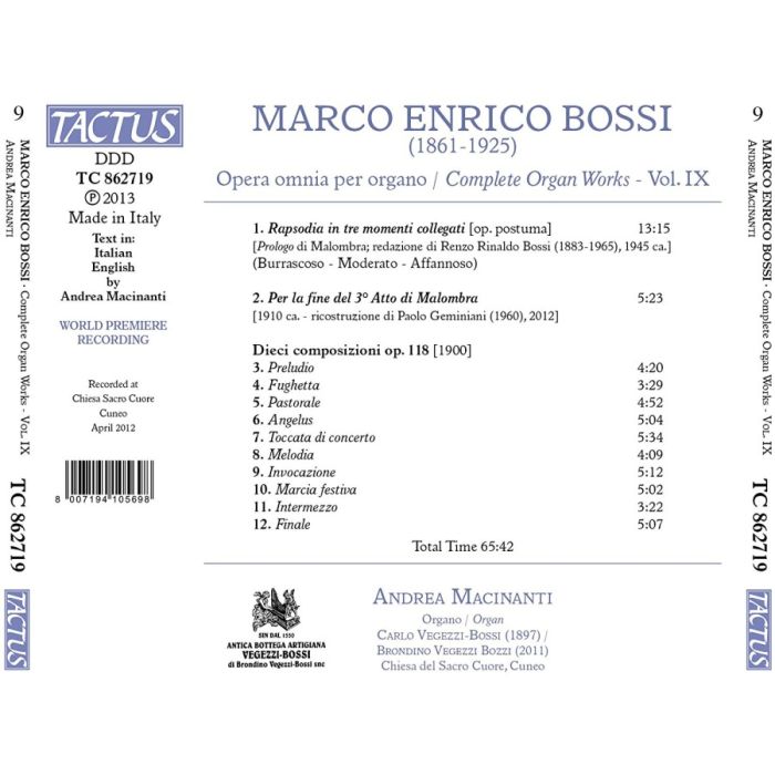 Bossi: Organ Works Vol. IX - slide-1
