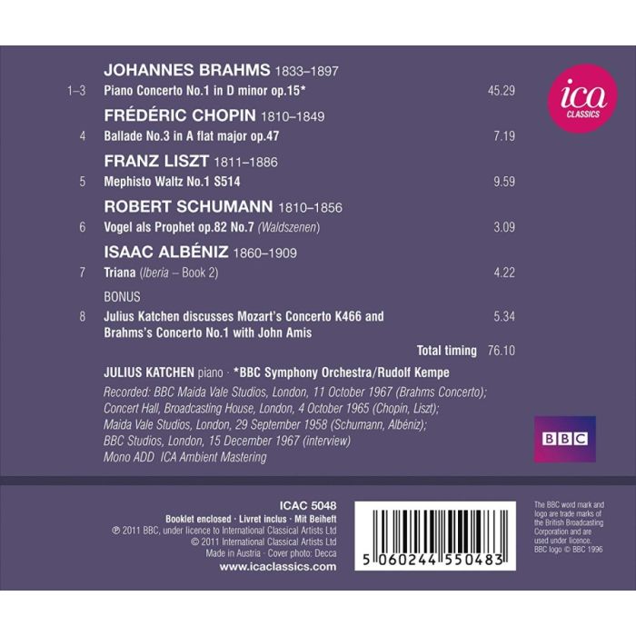 Brahms: Piano Concerto No. 1, Chopin, Liszt, Schumann, Albeniz - slide-1