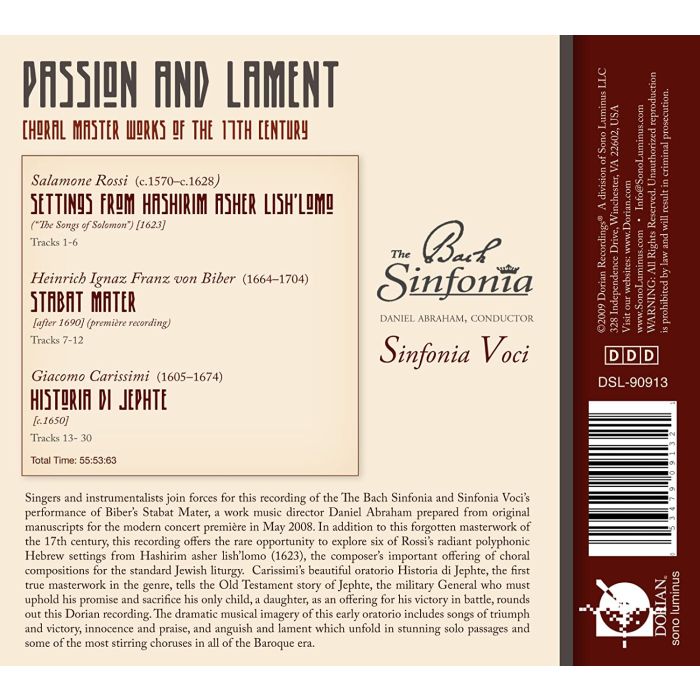 Passion and Lament - Choral Masterworks of the 17th Century - slide-1