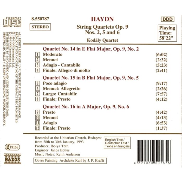 HAYDN: String Quartets op. 9 vol. 2 - slide-1