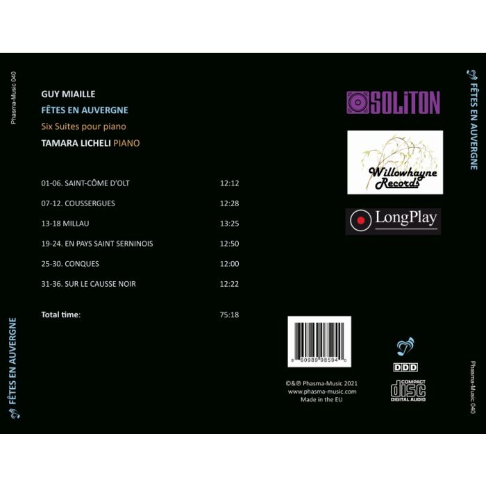 Miaille: Fêtes en Auvergne - Six Suites for piano - slide-1