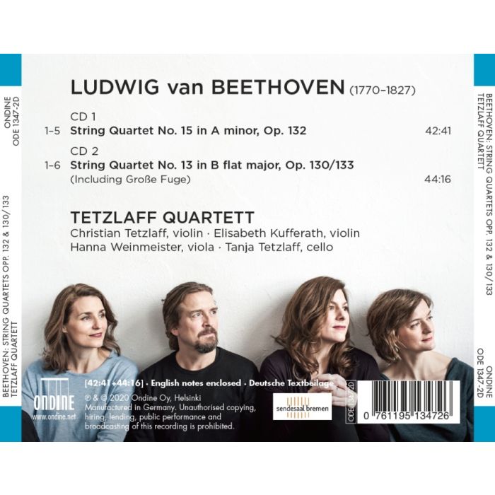 Beethoven: String Quartets Nos. 15 & 13 - slide-1