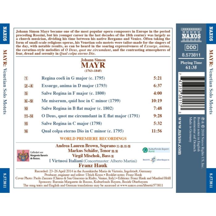 Mayr: Venetian Solo Motets - slide-1