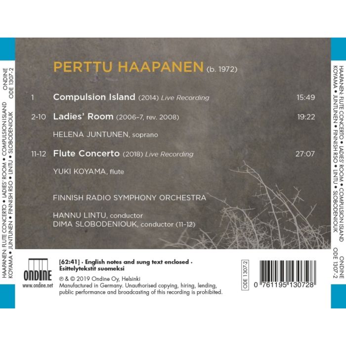 Haapanen: Flute Concerto; Ladies’ Room; Compulsion Island - slide-1