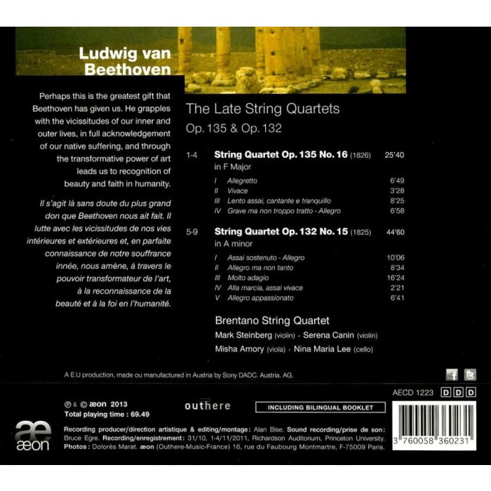 Beethoven: The Late String Quartets Op. 135 & Op. 132 - slide-1