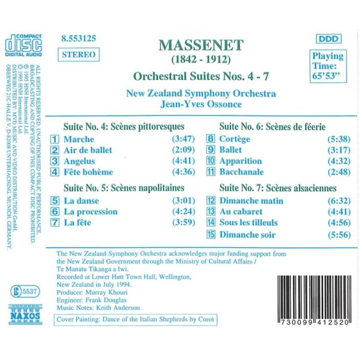 MASSENET: Orchestral Suites Nos. 4 - 7 - slide-1