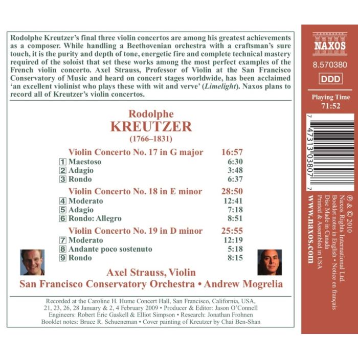 Kreutzer: Violin Concertos Nos. 17, 18 & 19 - slide-1