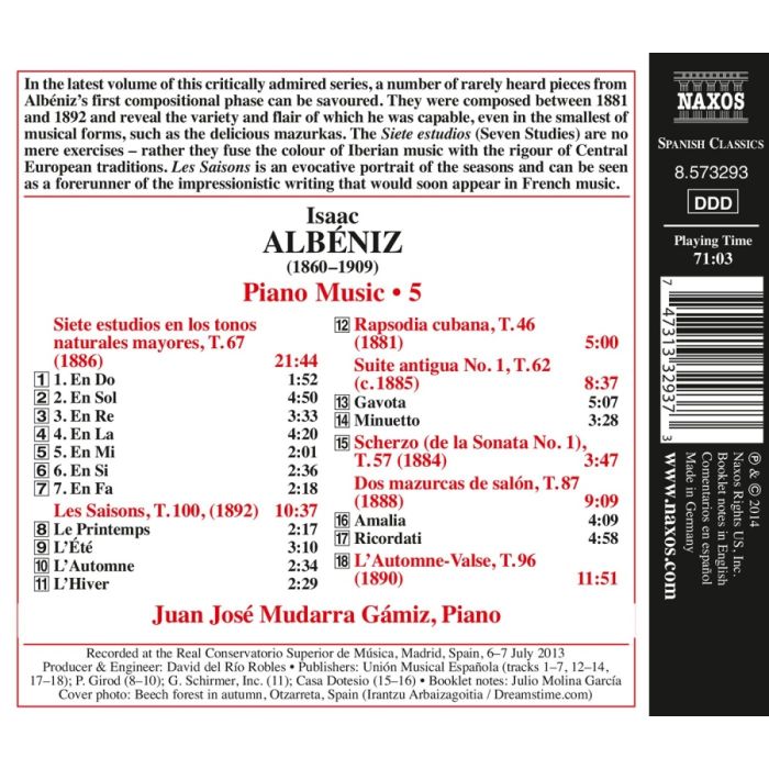 Albéniz: Piano Music Vol. 5 - slide-1