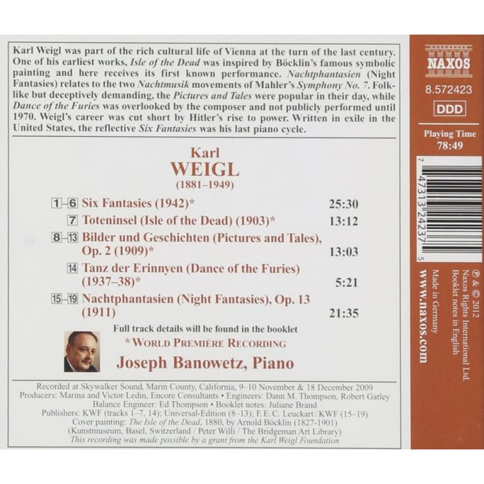 Weigl: Isle of the Dead, Six Fantasies, Pictures and Tales, Night Fantasies, Dance of the Furies - slide-1