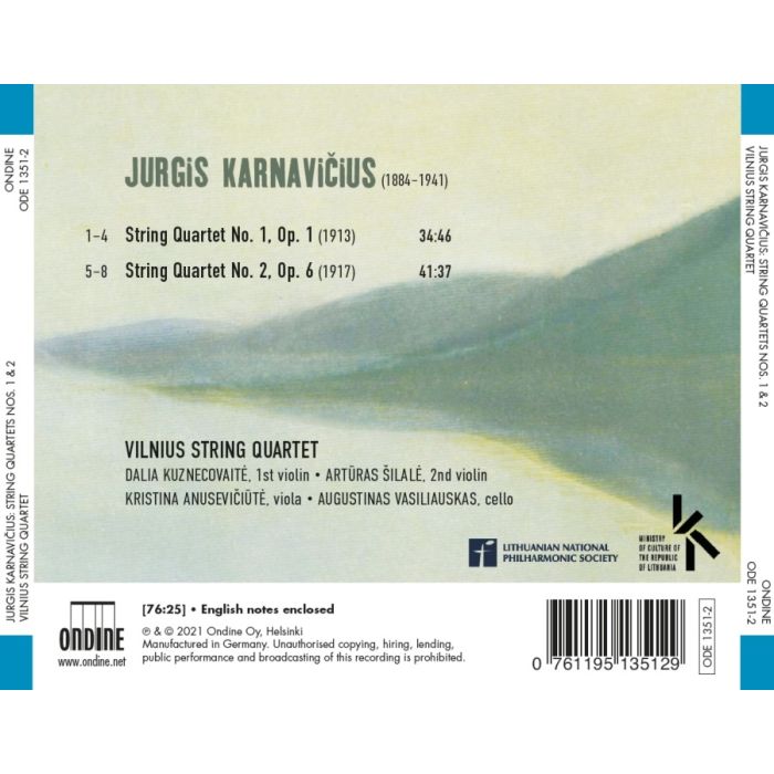 Karnavicius: String Quartets Nos. 1 & 2 - slide-1