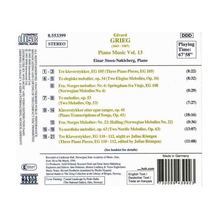 GRIEG: Piano Music vol.13 - slide-1