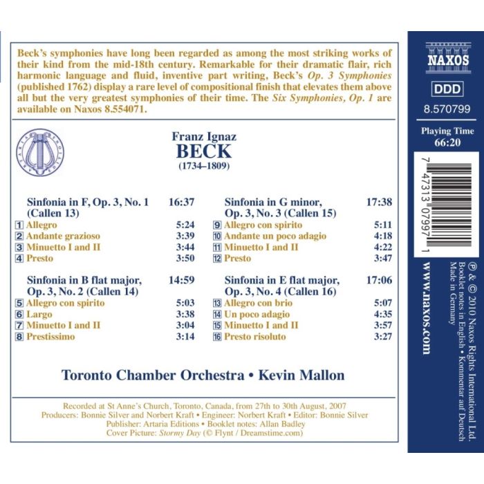 Beck: Symphonies Op. 3 Nos. 1-4 - slide-1