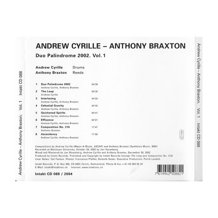 Braxton/Cyrille: Duo Vol.1 - slide-1