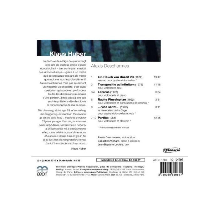 Klaus Huber: Complete Cello Works - slide-1