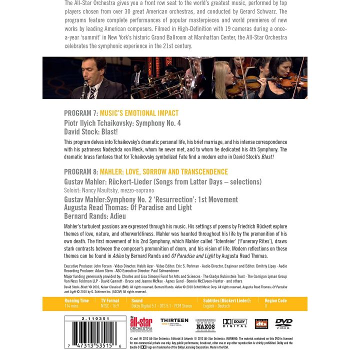 The All-Star Orchestra Programs 7 & 8: Tchaikovsky, Mahler - slide-1