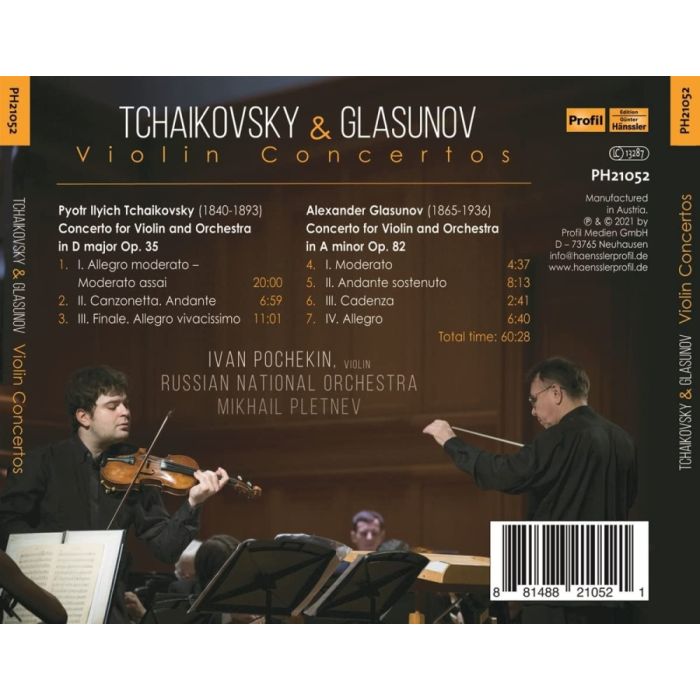 Tchaikovsky / Glasunov: Violin Concertos - slide-1