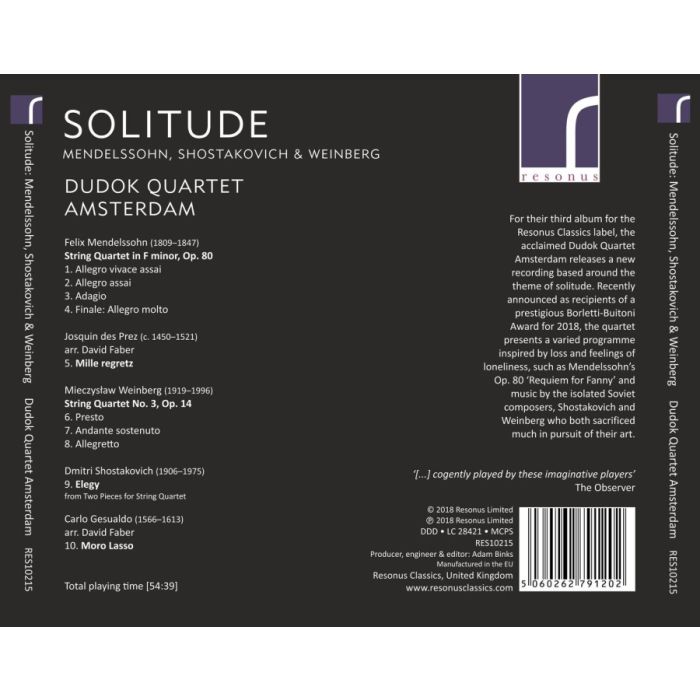 Solitude - Works for String Quartet - slide-1