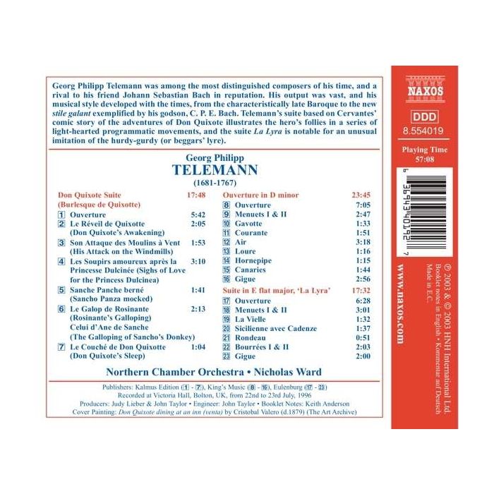 TELEMANN: Don Quixote; La Lyra; Ouverture in D Minor - slide-1