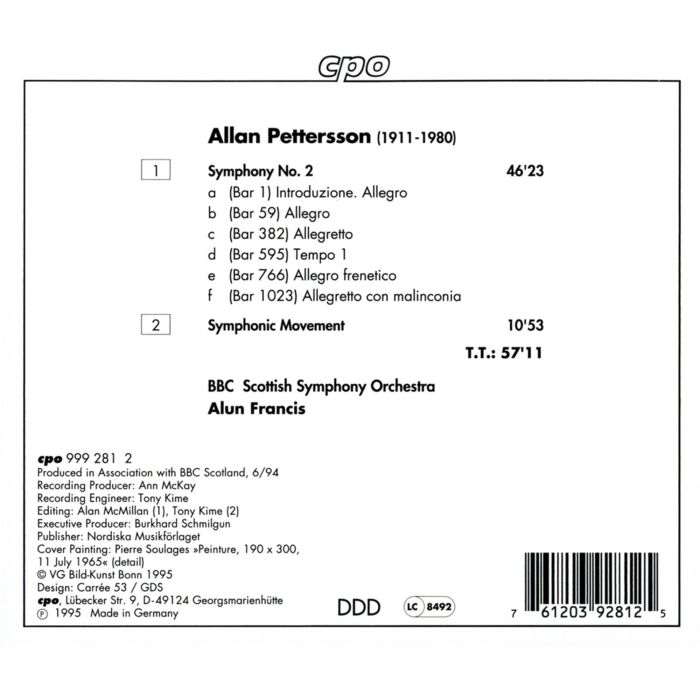 PETTERSSON: Synphony no. 2 - slide-1