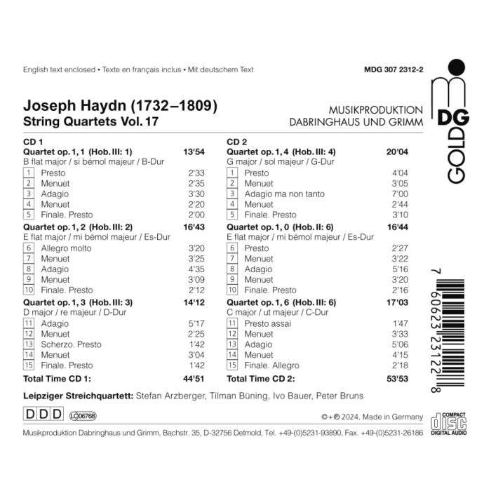 Haydn: String Quartets Vol. 17 - slide-1