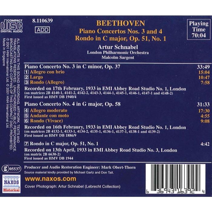 GREAT PIANISTS - SCHNABEL: Beethoven: P. - slide-1
