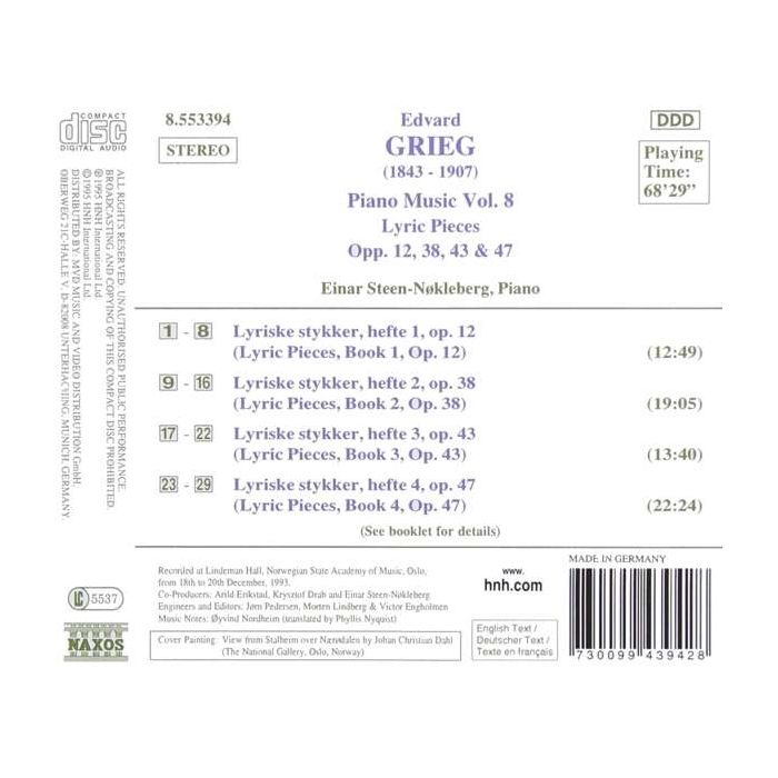 GRIEG: Piano Music vol. 8 - slide-1