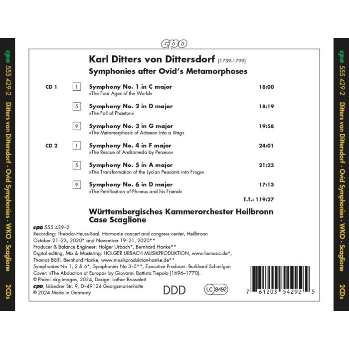 Dittersdorf: Symphonies after Ovid's Metamorphoses - slide-1