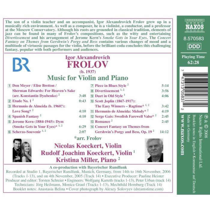Frolov : Music for Violin & Piano - slide-1