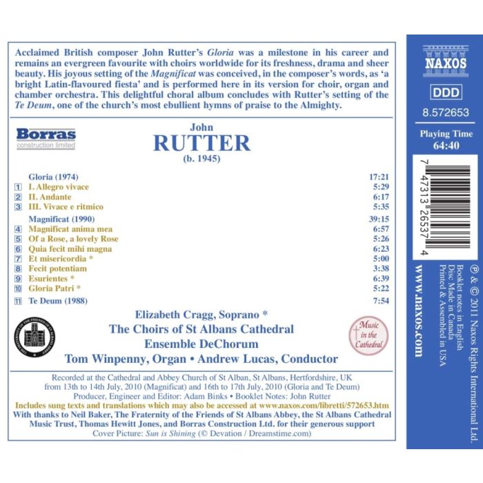 Rutter: Gloria, Magnificat, Te Deum - slide-1