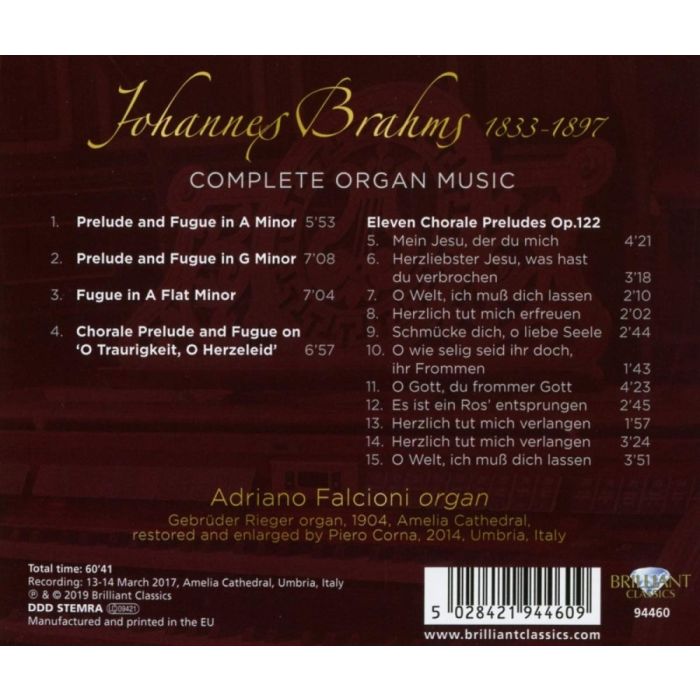 Brahms: Complete Organ Music - slide-1