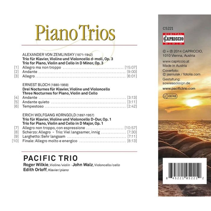 Zemlinsky, Korngold; Bloch: Piano Trios - slide-1