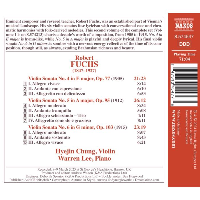 Fuchs: Violin Sonatas Nos. 4–6 - slide-1