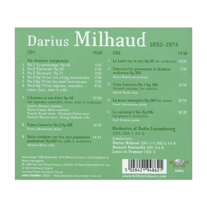 Milhaud: Orchestral Music - slide-1