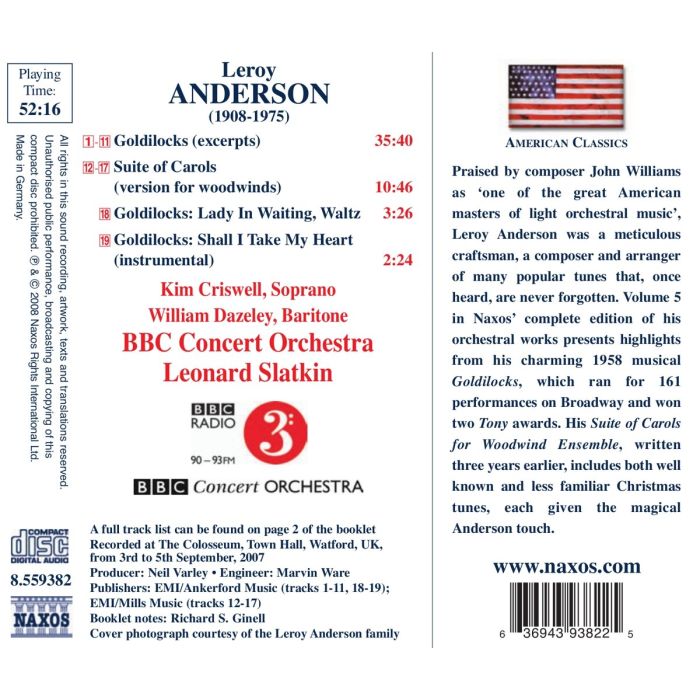 ANDERSON: Orchestral music vol. 5 - slide-1