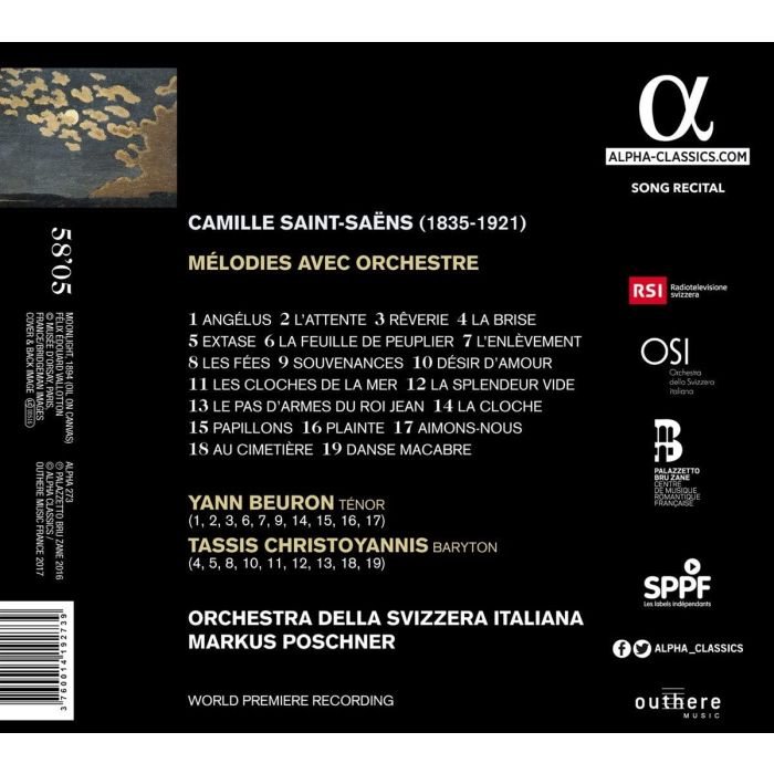 Saint-Saëns: Mélodies avec orchestre - slide-1