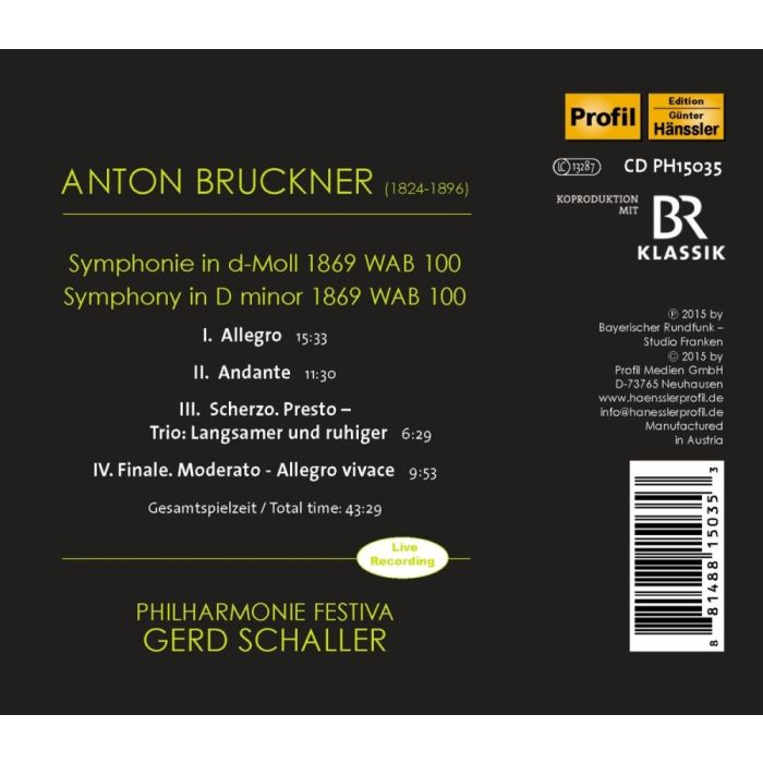 Bruckner: Symphony in D minor 1869 - slide-1