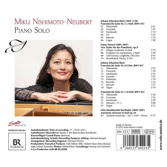Piano Solo - Works by Bach, Mendelsohn, Hensel - slide-1