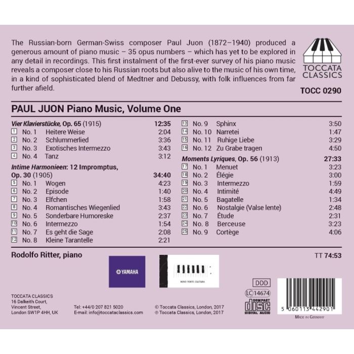 Juon: Piano Music Vol. 1 - slide-1