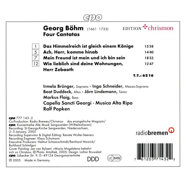 Böhm: Cantatas - slide-1