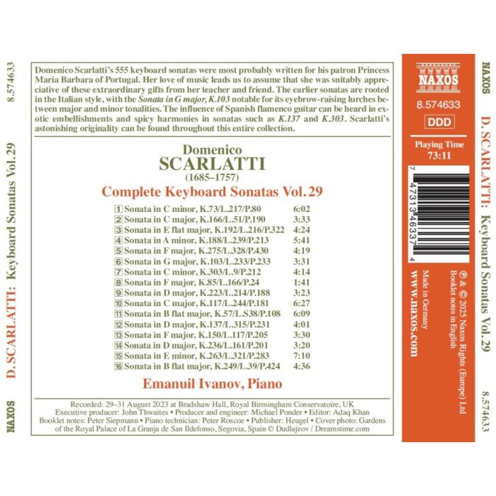 Scarlatti: Complete Keyboard Sonatas Vol. 29 - slide-1
