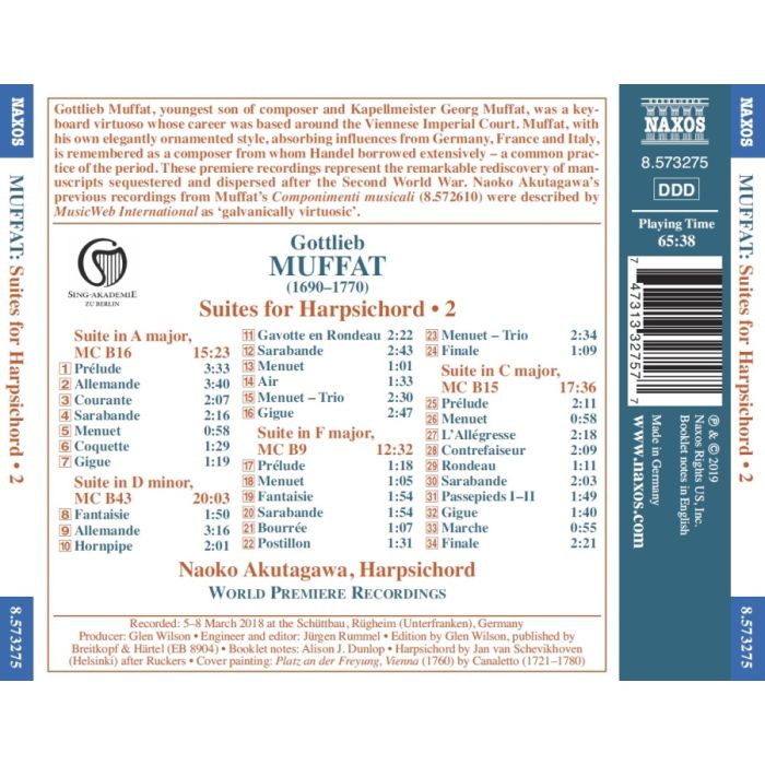 Muffat: Suites for Harpsichord Vol. 2 - slide-1