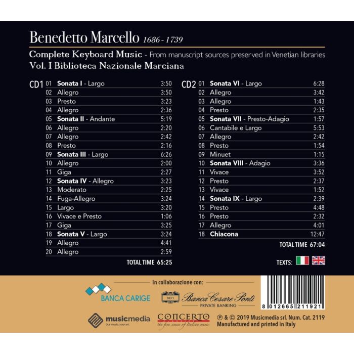 Marcello: Complete Keyboard Music Vol. 1 - slide-1