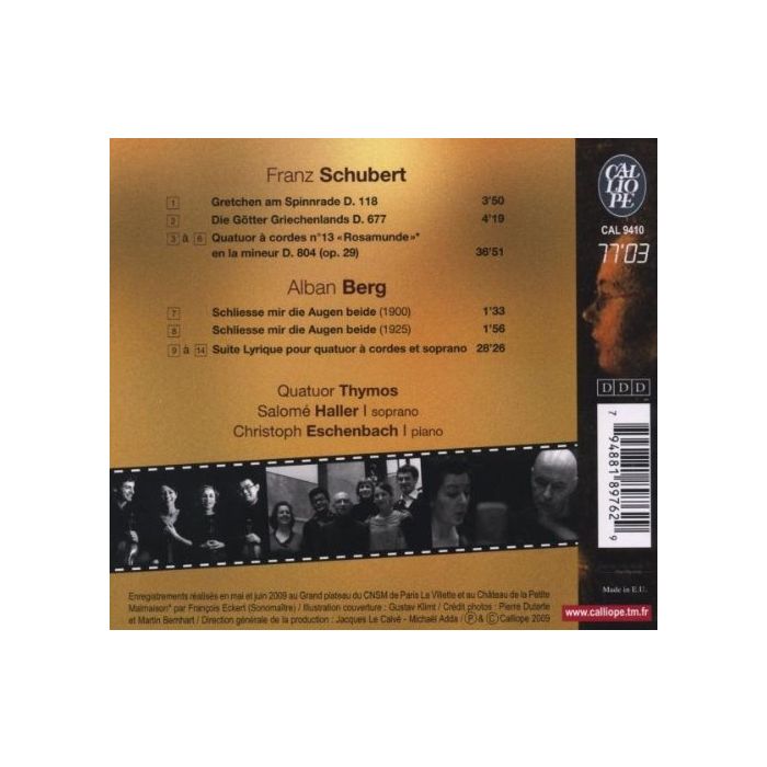 Schubert: Rosamunde; Berg: Lyrische Suite - slide-1