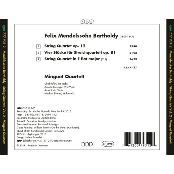 Mendelssohn: String Quartets op. 12 & 81; String Quartet (1823) - slide-1